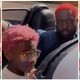 Cardi B’s new back tattoo, left and right, Zaya and Dwyane Wade, center.